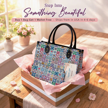 Shineful Leather Bag Traditional Quilting Blocks