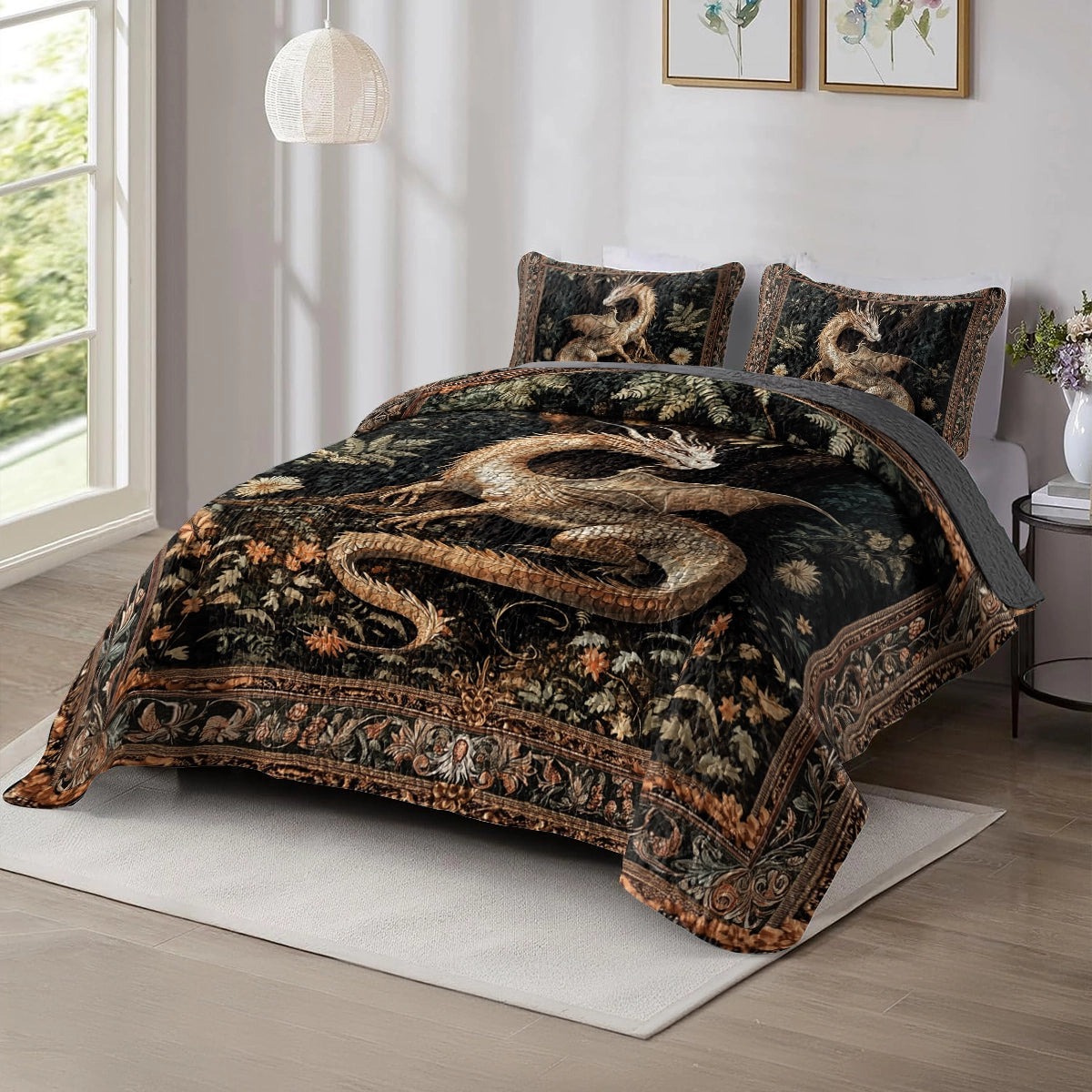 Shineful All Season Quilt 3-Piece Set - Dragon's Lair