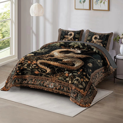 Shineful All Season Quilt 3-Piece Set - Dragon's Lair