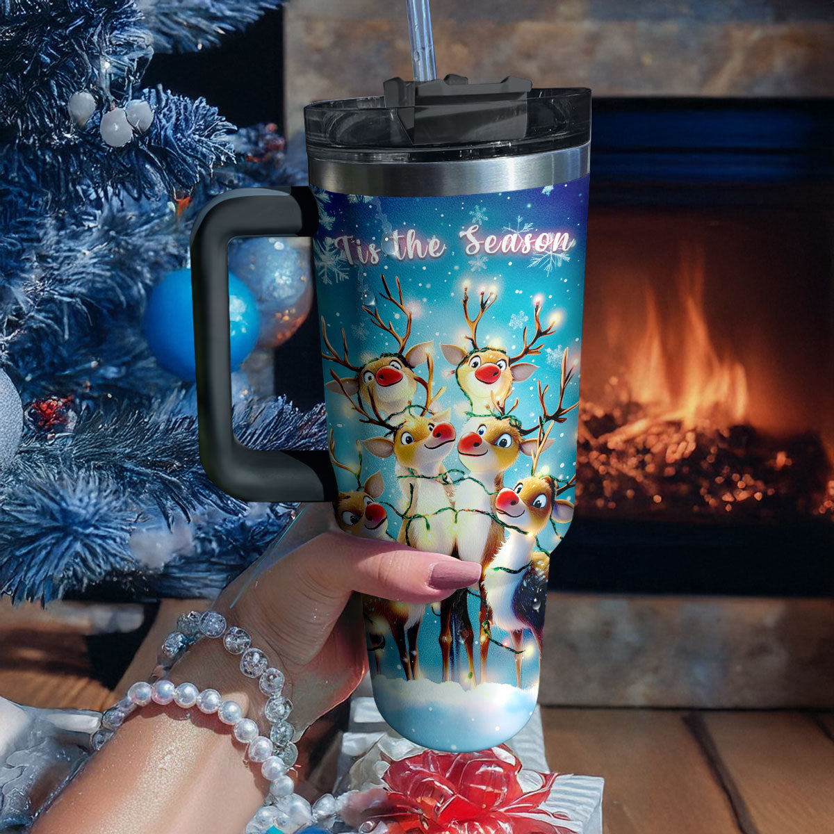 Shineful Tumbler Christmas Reindeer Cheer