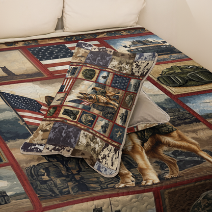 Shineful All Season Quilt 3-Piece Set Patriotic Shepherd Tribute