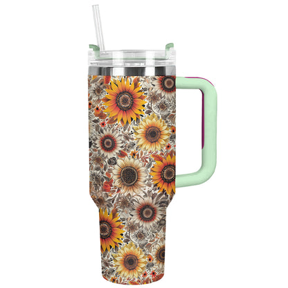 Shineful Tumbler Boho Autumn Sunflower