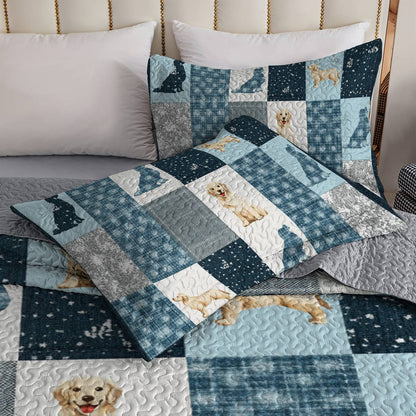 Shineful All Season Quilt 3-Piece Set Patchwork Golden