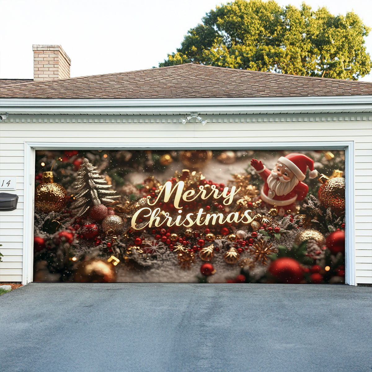 Shineful Garage Door Banner Decoration Merry Christmas