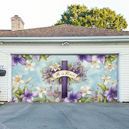Shineful Garage Door Banner Decoration Catholic Easter Lily