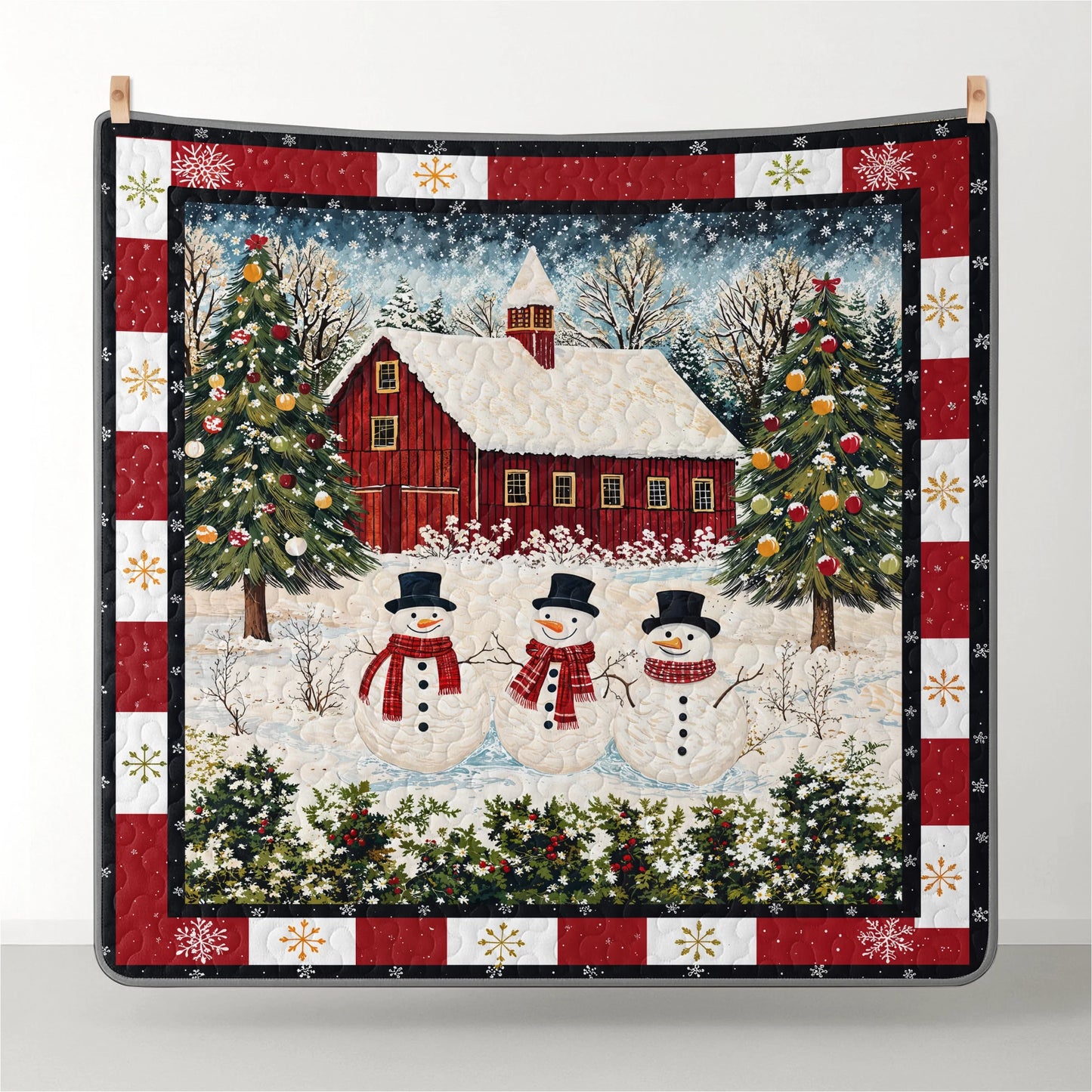 Shineful Quilt 3-Piece Set Country Christmas Charm