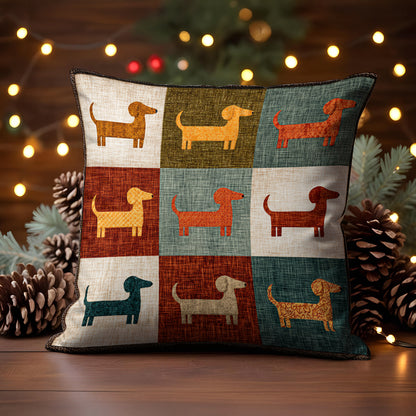 Shineful 2D Print Cushion Cover, Pillowcase, Pillows Covers Colorful Dachshund Patch