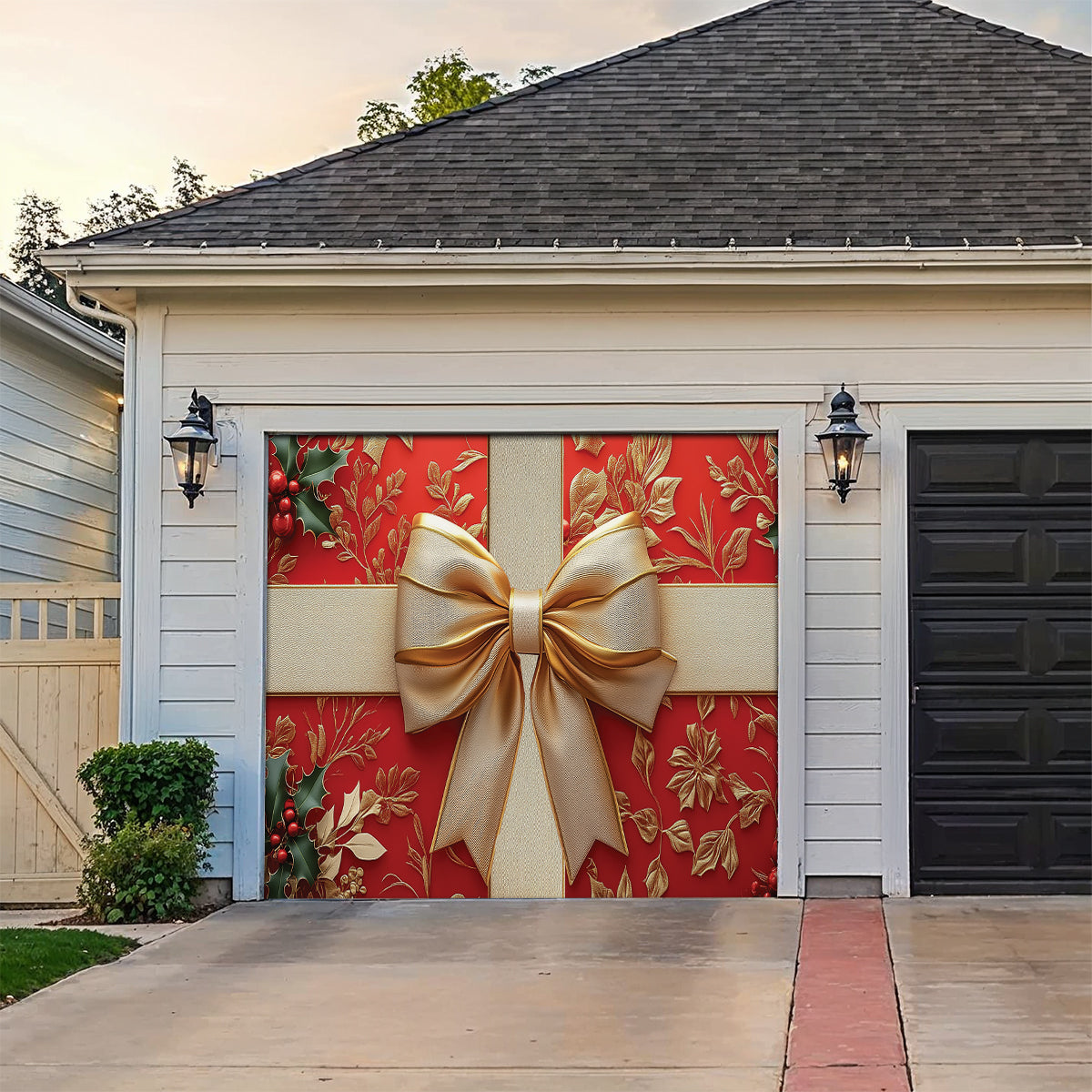 Shineful Garage Door Banner Decoration Festive Christmas Present