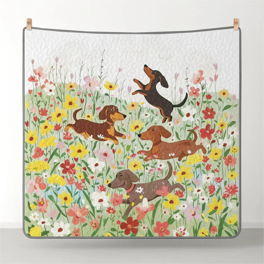 Shineful Quilt 3-Piece Set Spring Pup Joy