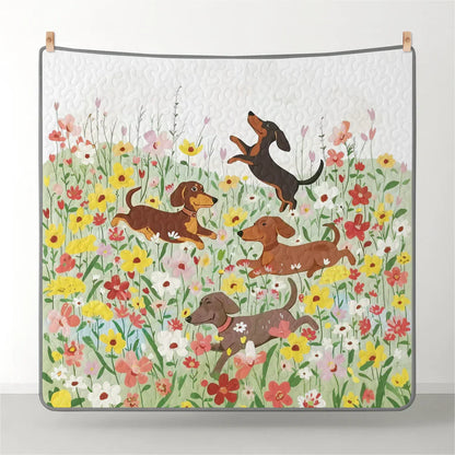 Shineful Quilt 3-Piece Set Spring Pup Joy