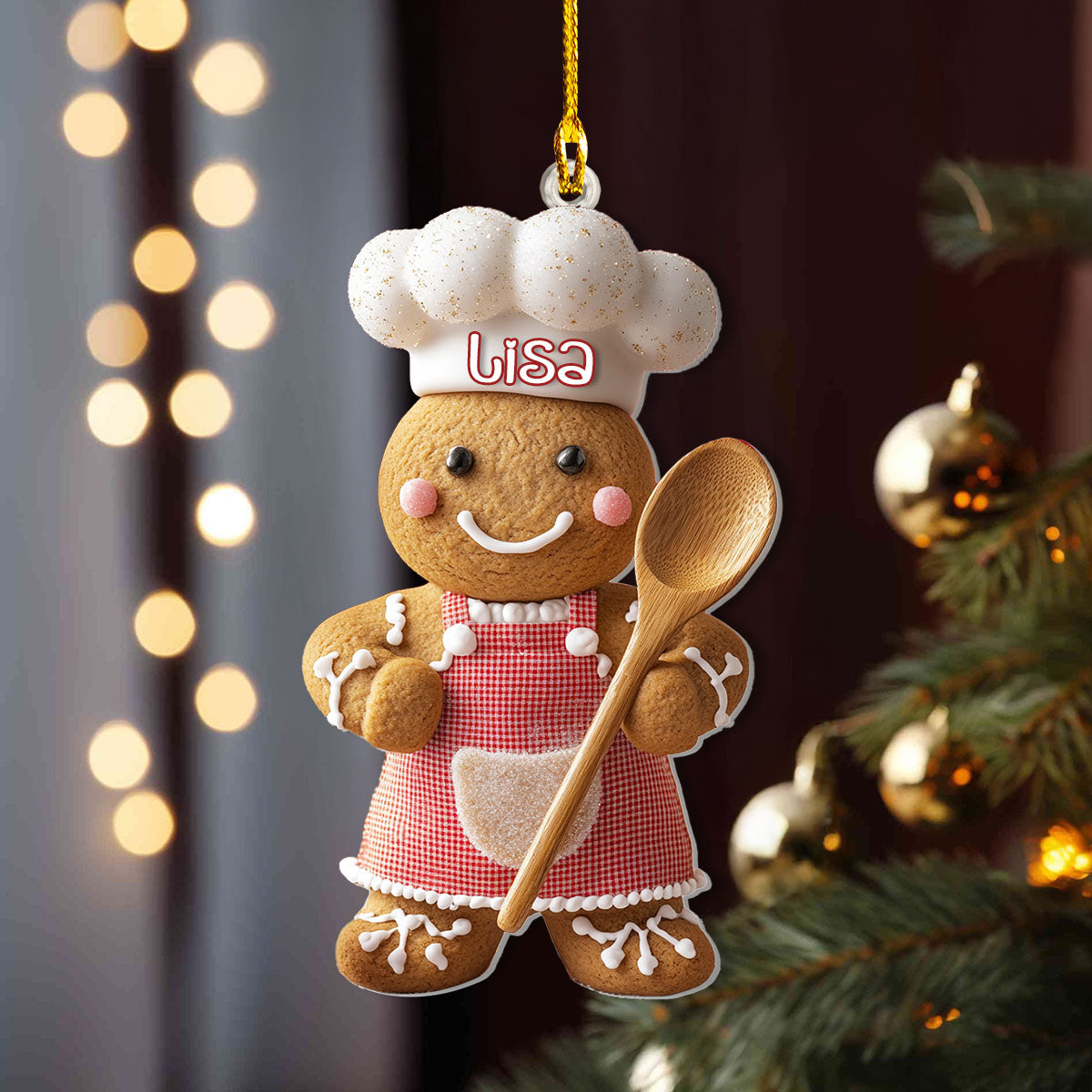 Shineful Personalized 2D Acrylic Ornament Gingerbread Masterchef