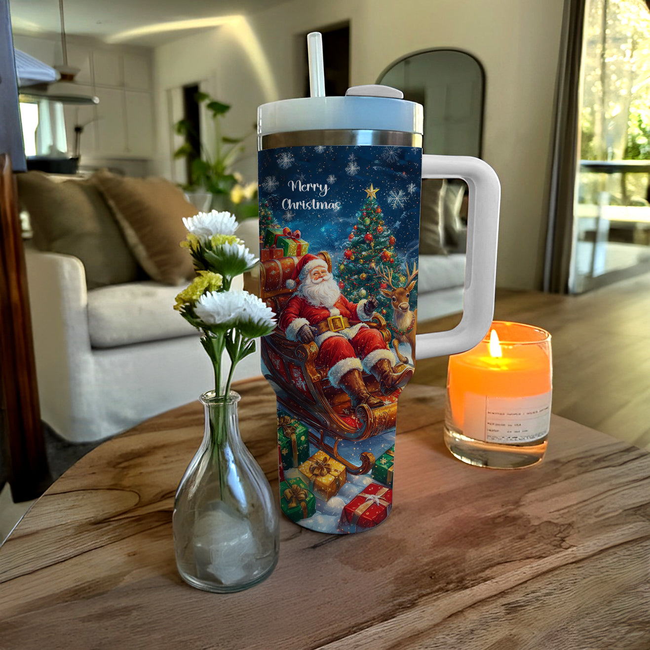 Shineful Tumbler Christmas Santa's Sleigh