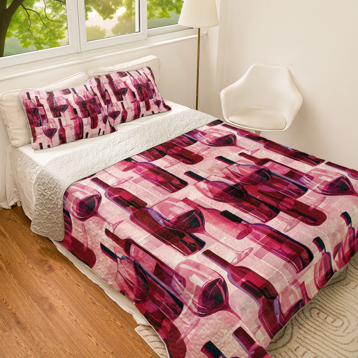 Shineful All Season Quilt 3-Piece Set Wine Lovers’ Dream