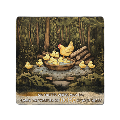 Shineful All Season Quilt 3-Piece Set Mama Hen & Baby Chicks