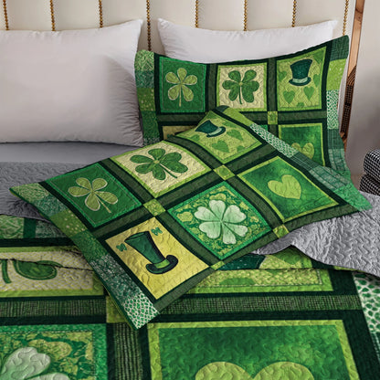 Shineful All Season Quilt 3-Piece Set Lucky Green Dreams