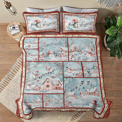 Shineful All Season Quilt 3-Piece Set Christmas Snowy Serenade