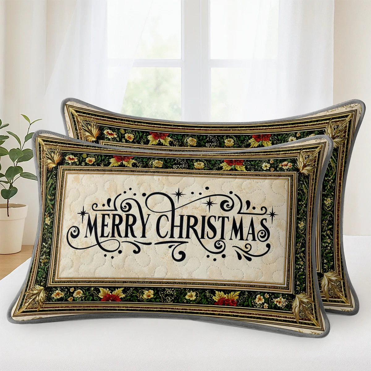 Shineful Quilt 3-Piece Set Classic Christmas Tree