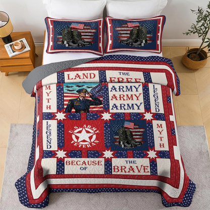 Shineful All Season Quilt 3-Piece Set - Veteran Home Of The Brave