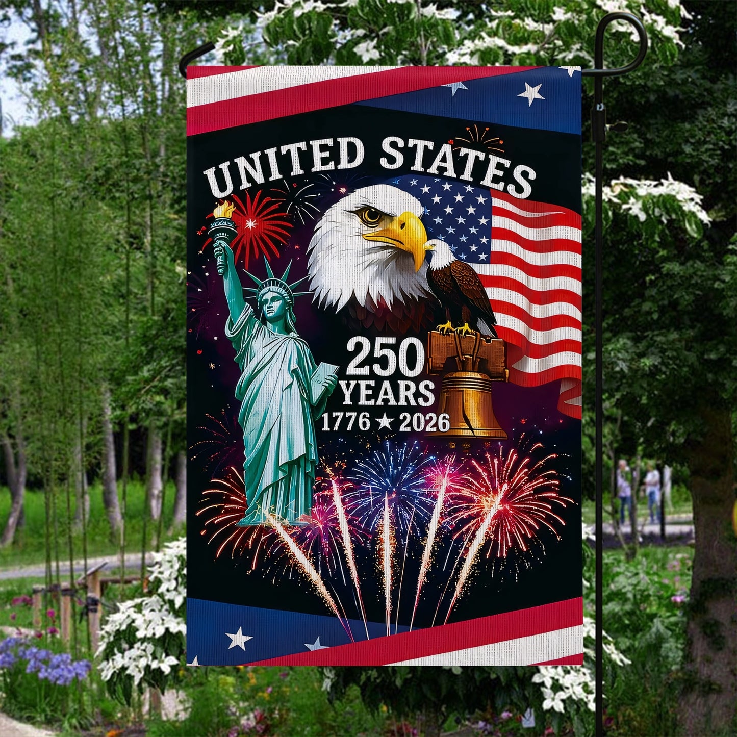 Shineful Gargen Flag 12" x 18" - Let Freedom Rise United States