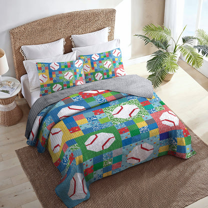Shineful All Season Quilt 3-Piece Set Playful Pitch