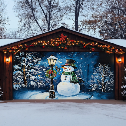 Shineful Garage Door Banner Decoration - Frosty Night