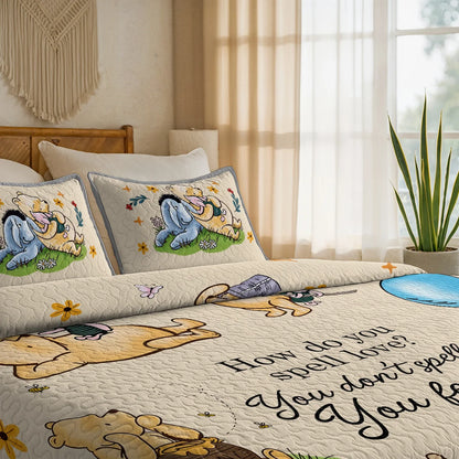 Shineful Quilt 3-Piece Set Pooh The Love
