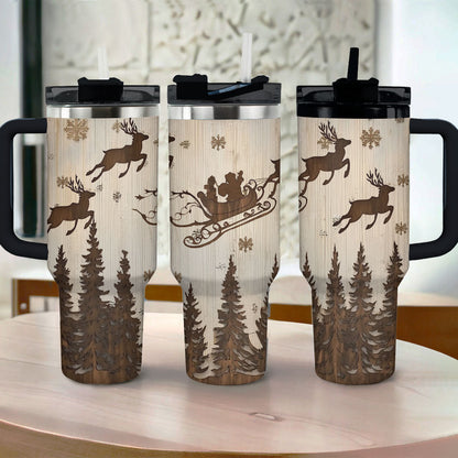 Shineful Glossy Tumbler Winter Sleigh Ride