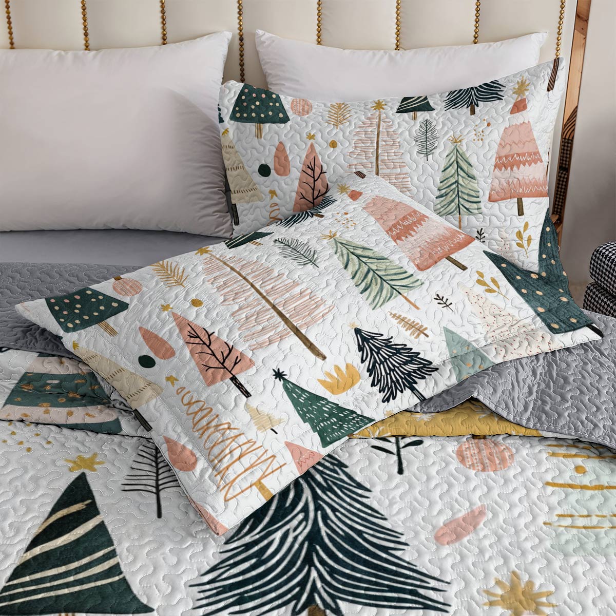 Shineful All Season Quilt 3-Piece Set Gentle Pines
