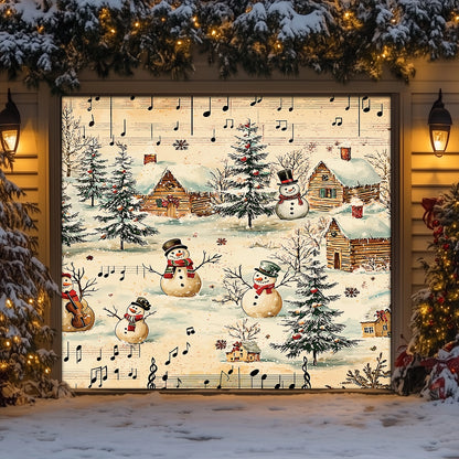 Shineful Garage Door Banner Decoration - Snow Melody
