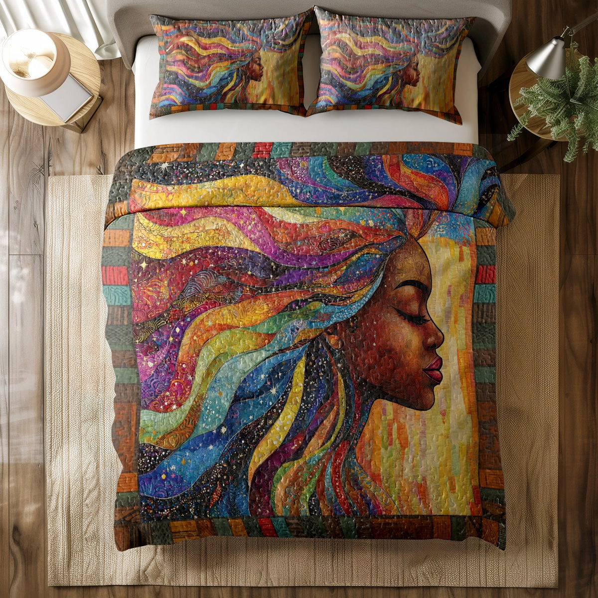 Shineful All Season Quilt 3-Piece Set - Afrocentric Dreams
