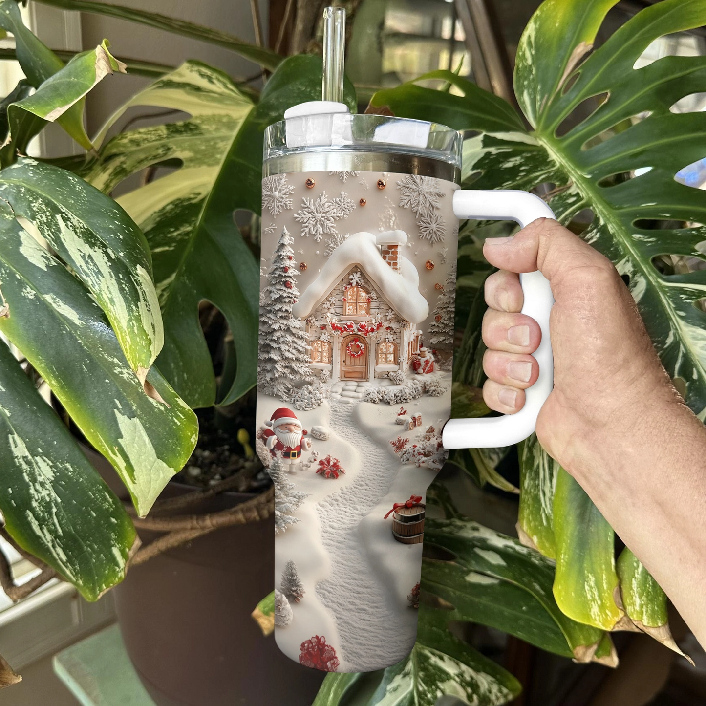 Shineful Glossy Tumbler Holiday Lights Christmas