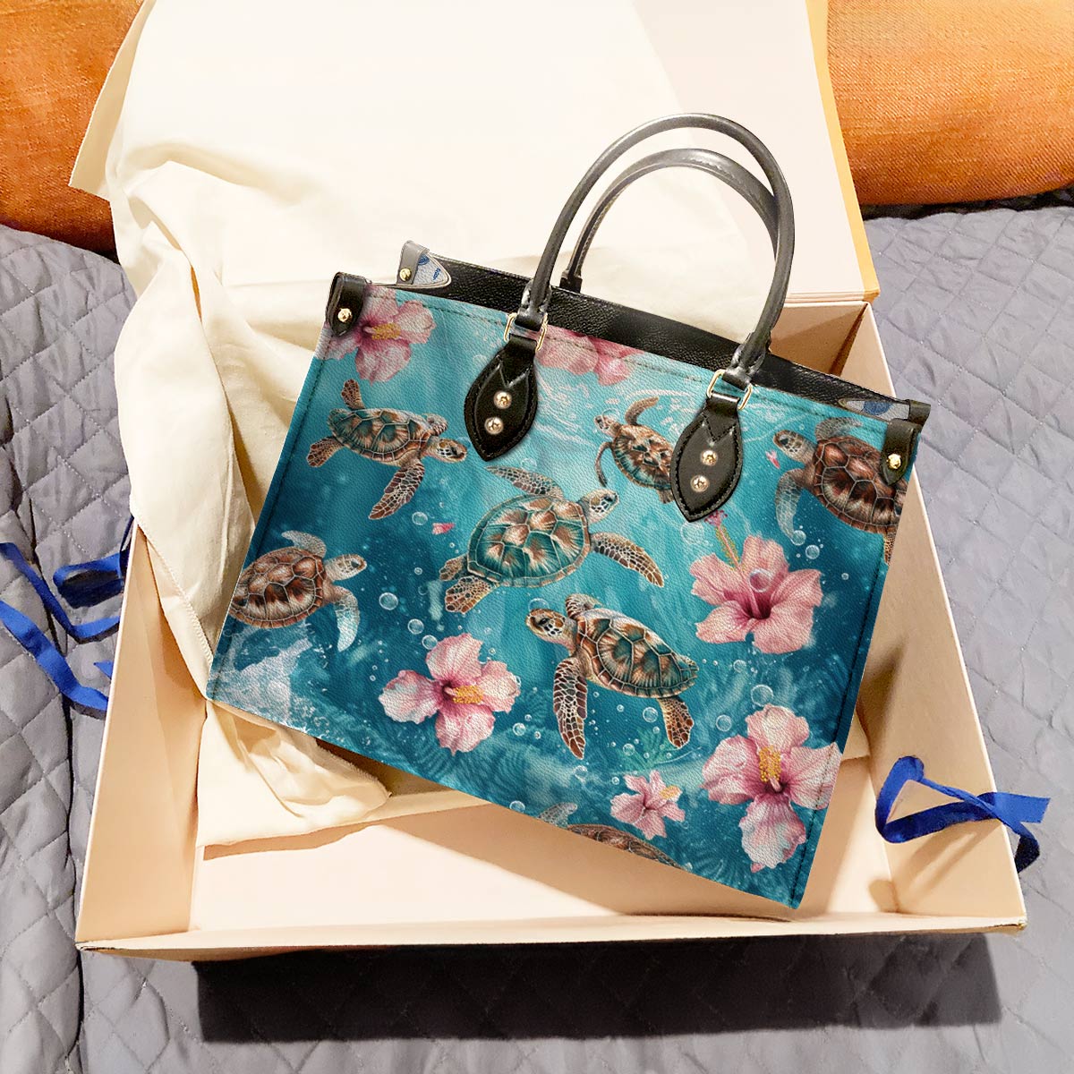 Shineful Leather Bag Turtle Summer