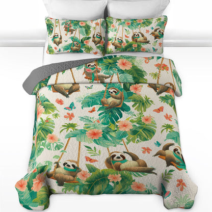 Shineful All Season Quilt 3-Piece Set Sloth Swing