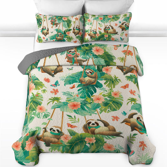 Shineful All Season Quilt 3-Piece Set Sloth Swing
