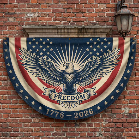 Shineful Decorative Fan Flag Vintage Eagle Freedom