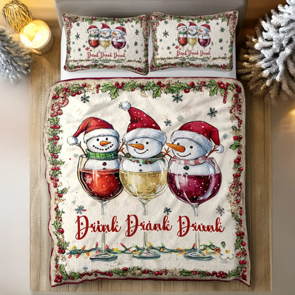 Shineful All Season Quilt 3-Piece Set - Cozy Christmas Vineyard