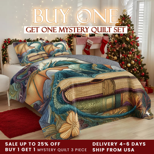 Shineful Quilt 3-Piece Set Dragon Tale