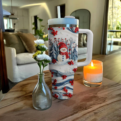 Shineful Glossy Tumbler Snowman Christmas