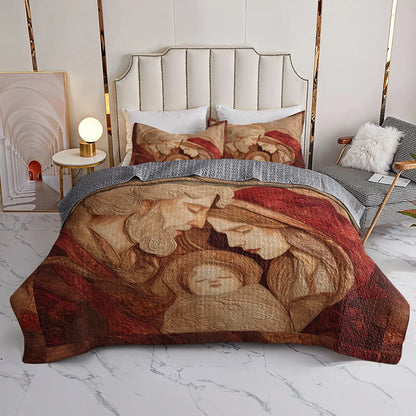 Shineful Quilt 3-Piece Set Eternal Harmony of the Holy Family
