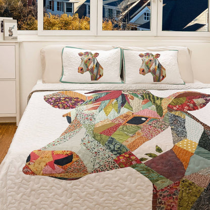 Shineful All Season Quilt 3-Piece Set - Moo-saic Meadow