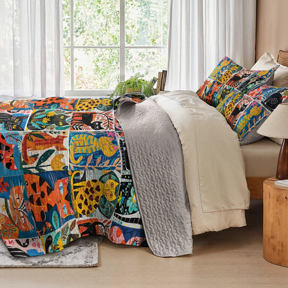 Shineful All Season Quilt 3-Piece Set Quiet Circus