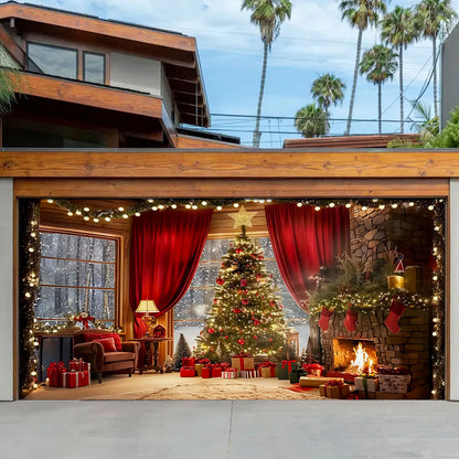 Shineful Garage Door Banner Decoration Cozy Christnmas