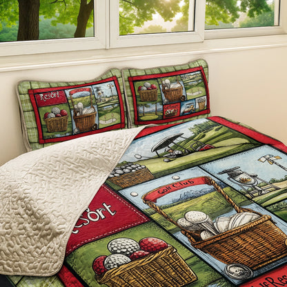 Shineful All Season Quilt 3-Piece Set Golf Beautiful Dreams