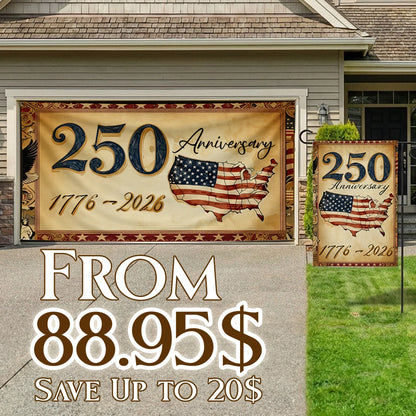 Shineful Bundle Garage and Garden Flag - 250 Years of American Heritage