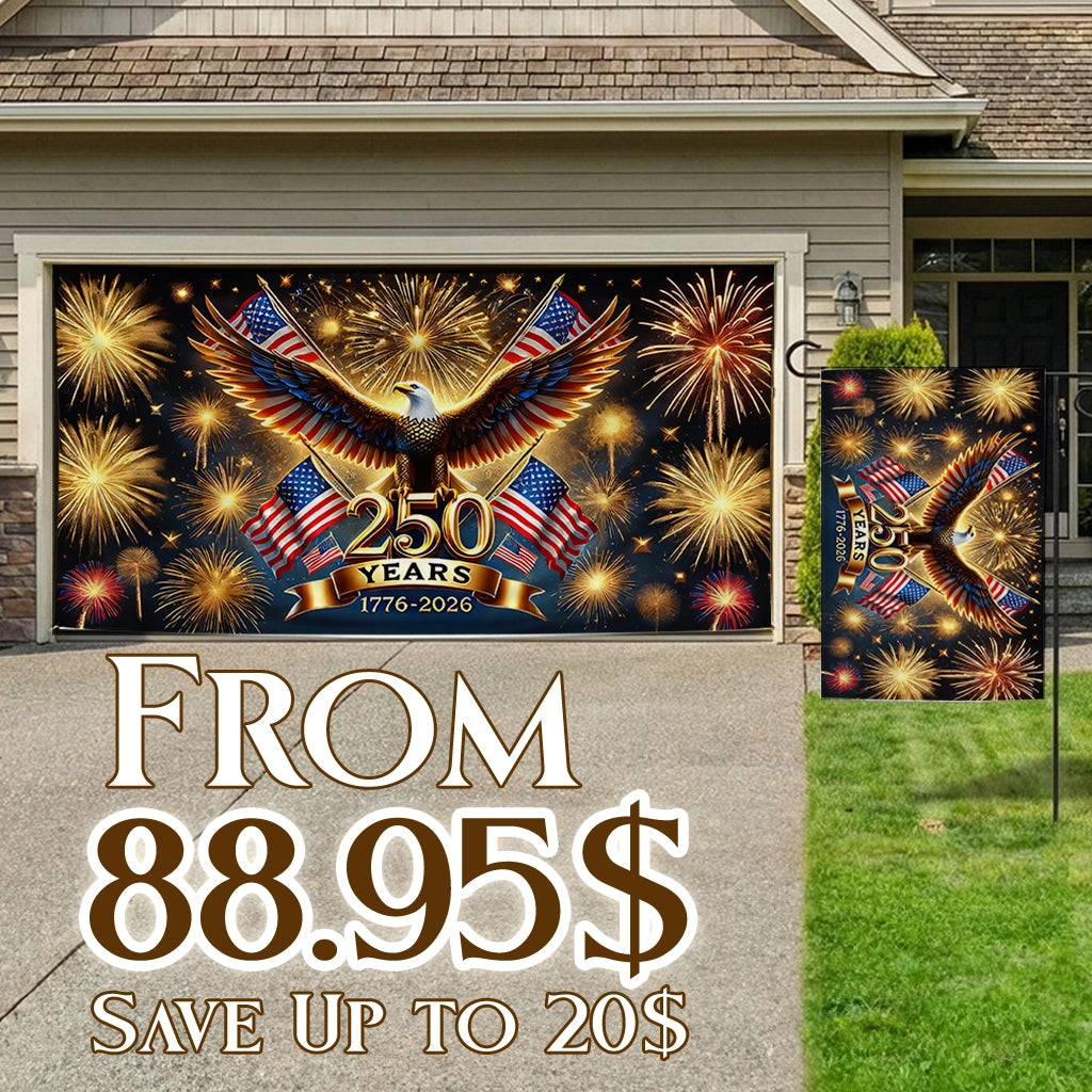 Shineful Bundle Garage and Garden Flag - 250 Years of the Republic