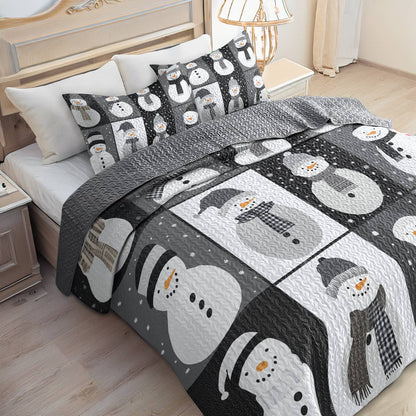 Shineful All Season Quilt 3-Piece Set - Snowman Wonderland