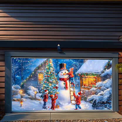 Shineful Garage Door Banner Decoration - Snowman Decoration Holiday