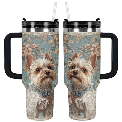 Shineful Tumbler Royal Yorkie Elegance