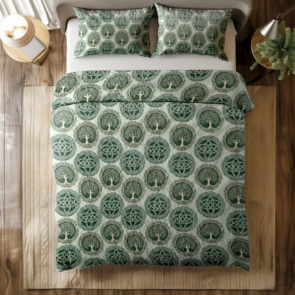 Shineful All Season Quilt 3-Piece Set - Celtic Tree of Life & Knotwork