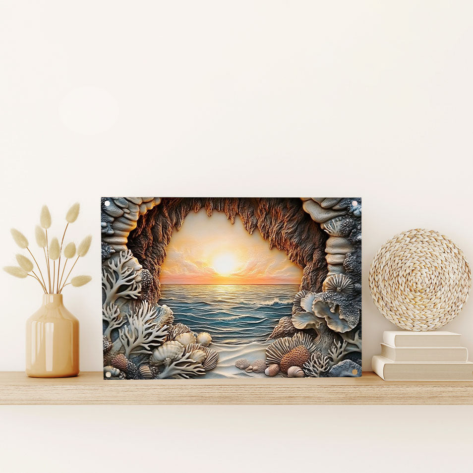 Shineful 2D Metal Sign Seashell Sanctuary